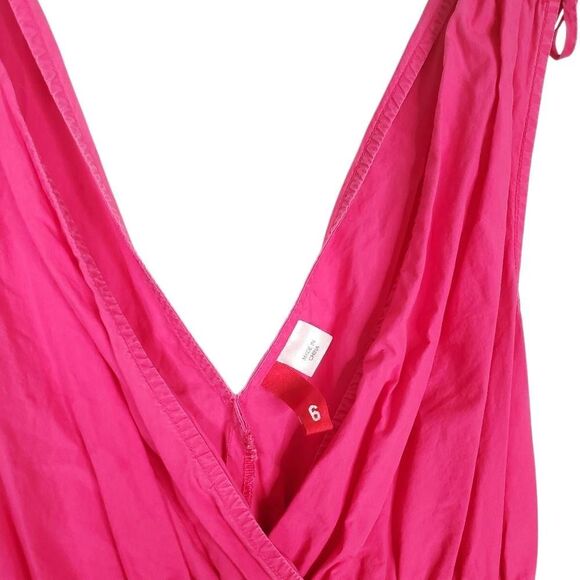 Divided by H&M Double V-neck Smocked Waist Sleeveless Sundress Pink Size 6 - Picture 8 of 12